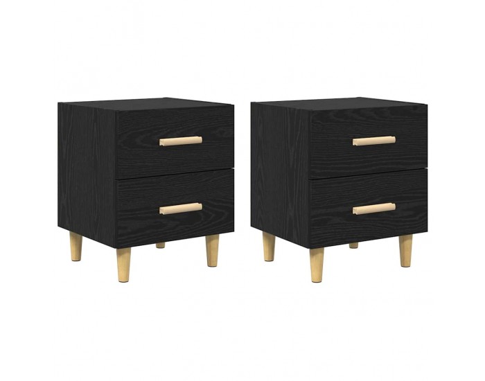 Sonata H Шкаф за легло 2 pcs Черен дъб 40 x 35 x 47.5 см Инженерно дърво