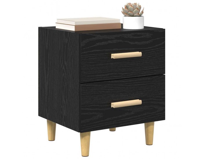 Sonata H Шкаф за легло 2 pcs Черен дъб 40 x 35 x 47.5 см Инженерно дърво