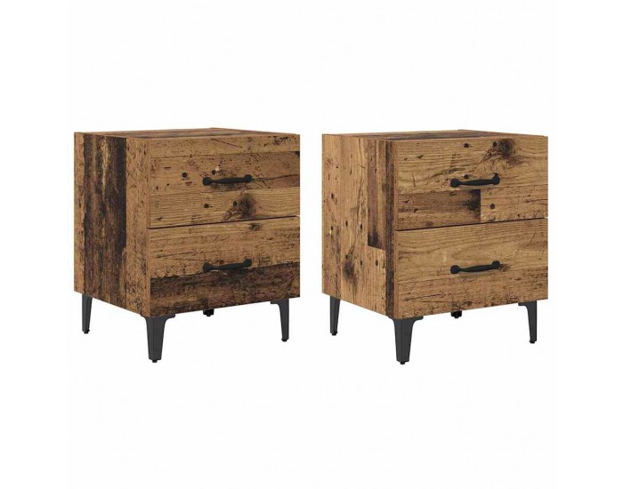 Sonata H Шкаф за легло с чекмедже 2 pcs Старо дърво 40 x 35 x 47.5 см