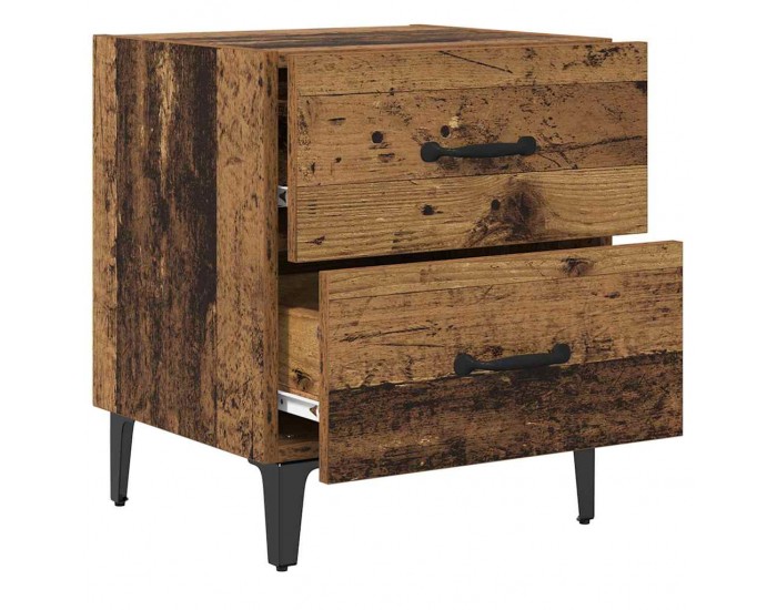 Sonata H Шкаф за легло с чекмедже 2 pcs Старо дърво 40 x 35 x 47.5 см