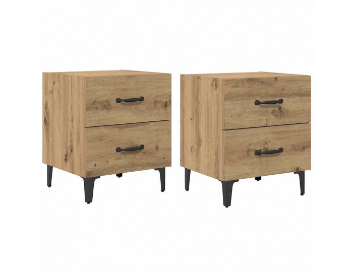 Sonata H Шкаф за легло с чекмедже 2 pcs дъб артизан 40 x 35 x 47.5 см