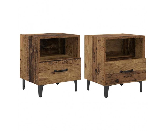 Sonata H Нощен шкаф 2 pcs Старо дърво 40 x 35 x 47.5 см Инженерно дърво