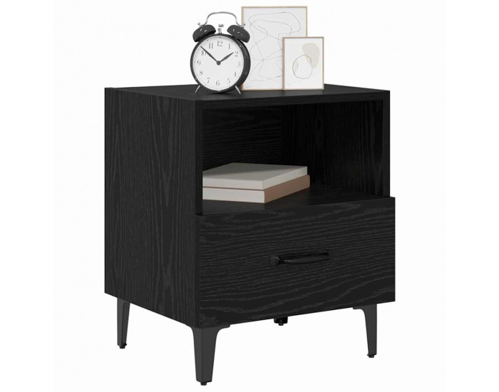 Sonata H Нощен шкаф Черен дъб 40 x 35 x 47.5 см Инженерно дърво
