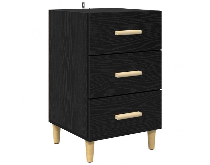 Sonata H Нощен шкаф с чекмедже Черен дъб 40 x 40 x 66 см Инженерно дърво