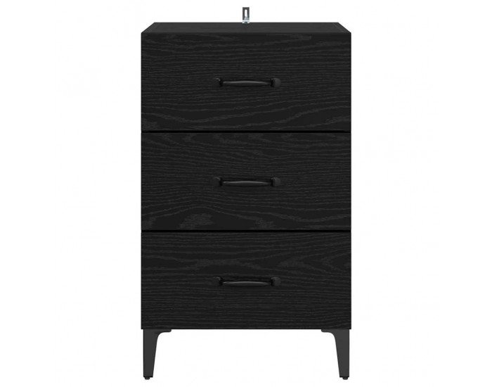 Sonata H Нощен шкаф с чекмедже Черен дъб 40 x 40 x 66 см Инженерно дърво