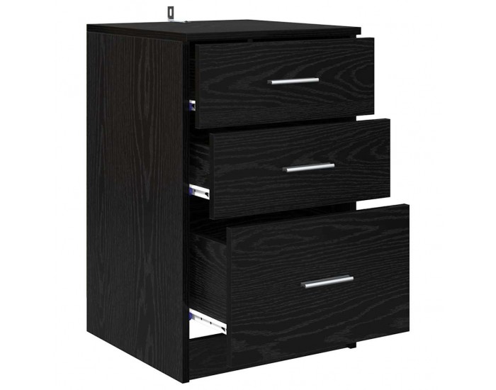 Sonata H Нощен шкаф с чекмедже Черен дъб 40 x 40 x 63 см Инженерно дърво
