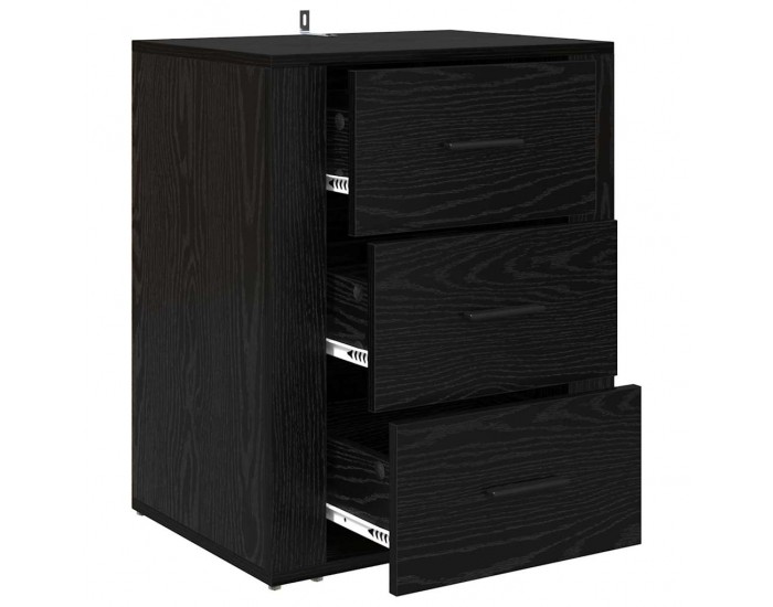 Sonata H Нощен шкаф с чекмедже Черен дъб 50 x 36 x 60 см Инженерно дърво