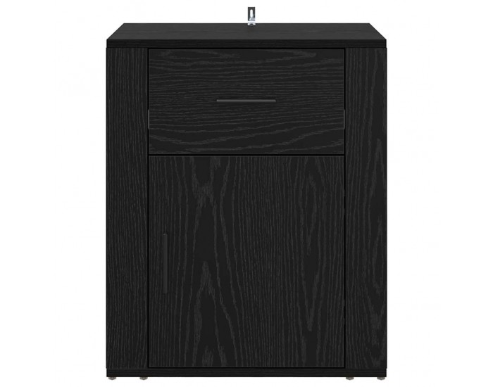 Sonata H Нощен шкаф с чекмедже Черен дъб 50 x 36 x 60 см Инженерно дърво