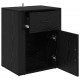 Sonata H Нощен шкаф с чекмедже Черен дъб 50 x 36 x 60 см Инженерно дърво