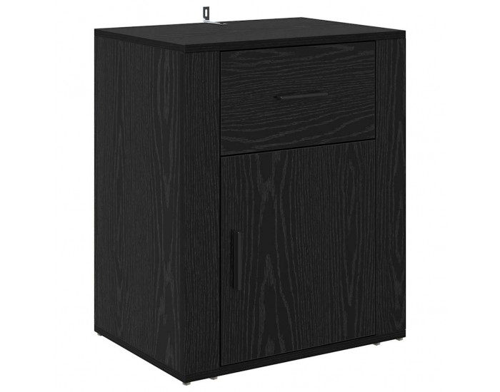 Sonata H Нощен шкаф с чекмедже Черен дъб 50 x 36 x 60 см Инженерно дърво