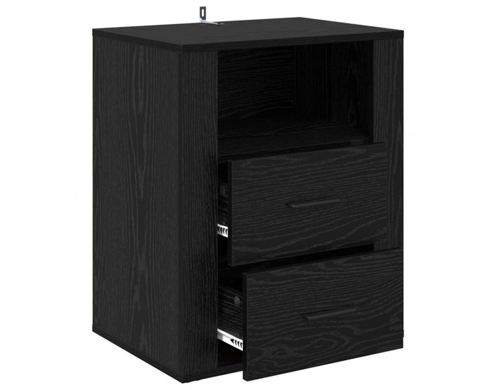 Sonata H Нощен шкаф с чекмедже Черен дъб 50 x 36 x 60 см Инженерно дърво