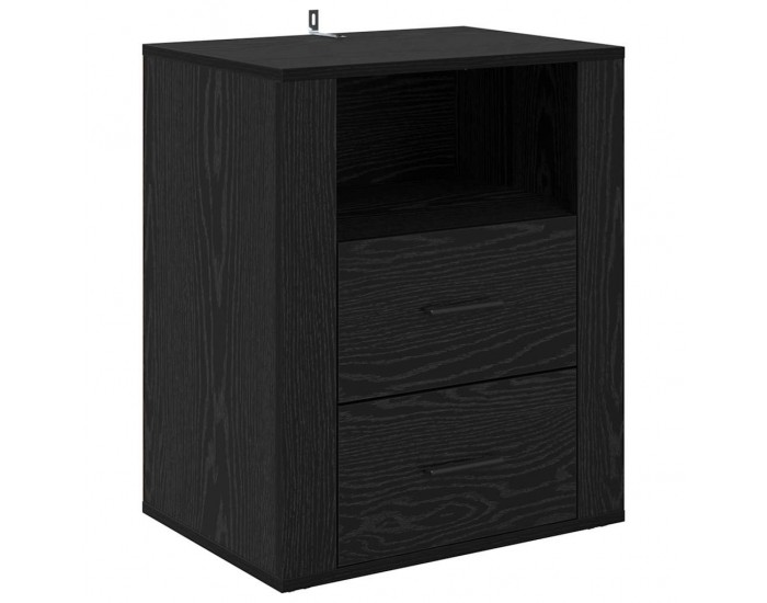 Sonata H Нощен шкаф с чекмедже Черен дъб 50 x 36 x 60 см Инженерно дърво