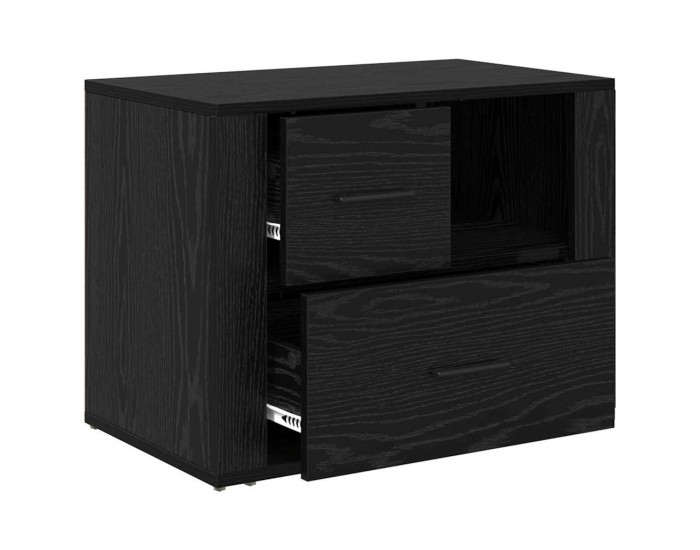 Sonata H Нощен шкаф с чекмедже Черен дъб 60 x 36 x 45 см Инженерно дърво