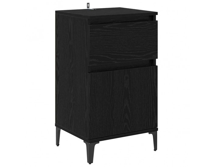 Sonata H Нощен шкаф с чекмедже Черен дъб 40 x 35 x 70 см Инженерно дърво