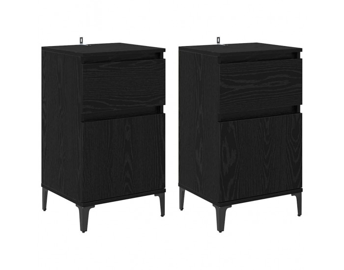 Sonata H Нощен шкаф 2 pcs Черен дъб 40 x 35 x 70 см Инженерно дърво