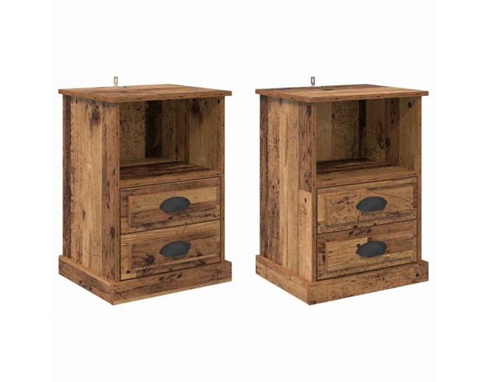 Sonata H Нощен шкаф 2 pcs Старо дърво 43 x 36 x 60 см Инженерно дърво