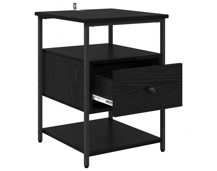Sonata H Нощен шкаф 2 pcs Черен дъб 40 x 42 x 56 см Инженерно дърво