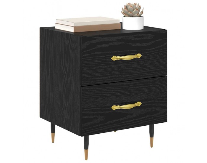Sonata H Нощен шкаф 2 pcs Черен дъб 40 x 35 x 47.5 см Инженерно дърво