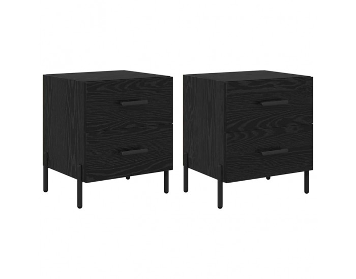 Sonata H Нощен шкаф 2 pcs Черен дъб 40 x 35 x 47.5 см Инженерно дърво
