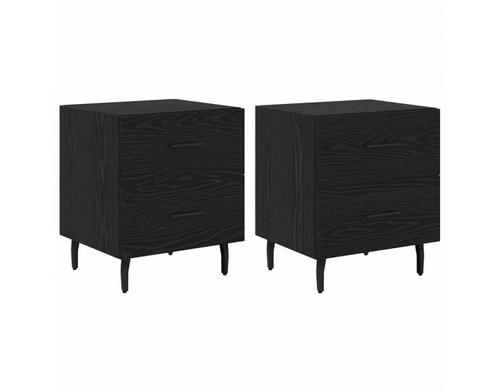 Sonata H Нощен шкаф 2 pcs Черен дъб 40 x 35 x 47.5 см Инженерно дърво