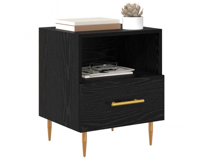 Sonata H Нощно шкафче 2 pcs Черно 40 x 35 x 47.5 см Инженерно дърво