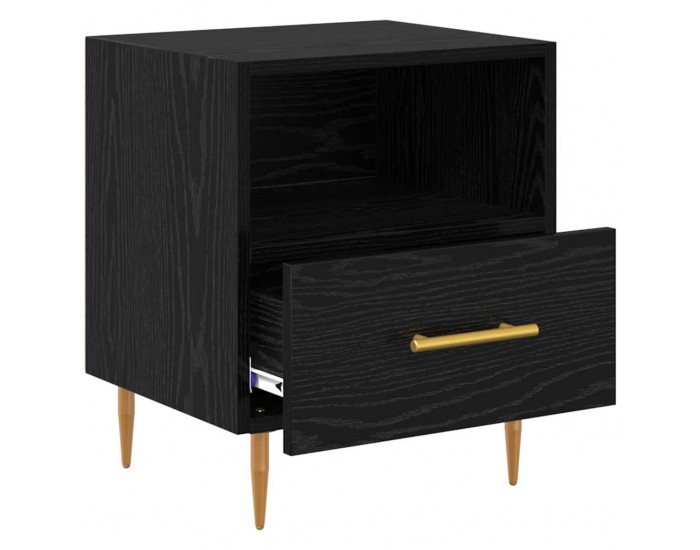 Sonata H Нощно шкафче 2 pcs Черно 40 x 35 x 47.5 см Инженерно дърво