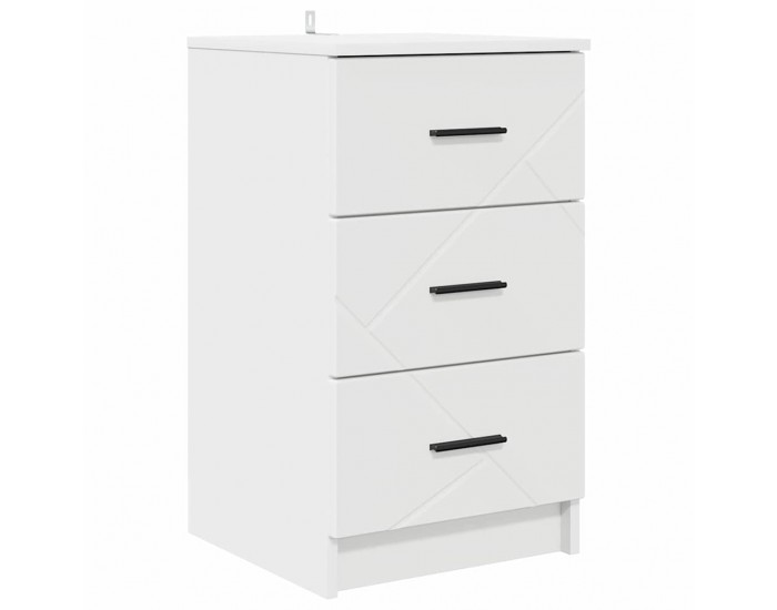 Sonata H Нощен шкаф с чекмедже Бяло 38 x 38 x 66 см Инженерно дърво