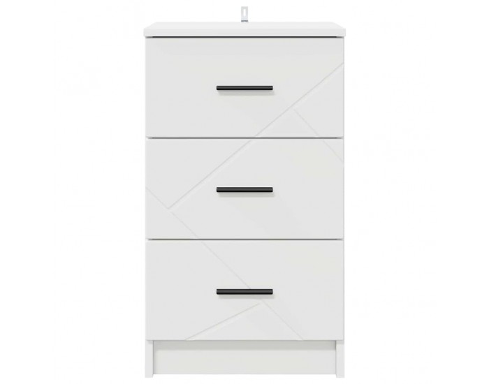 Sonata H Нощен шкаф с чекмедже Бяло 38 x 38 x 66 см Инженерно дърво