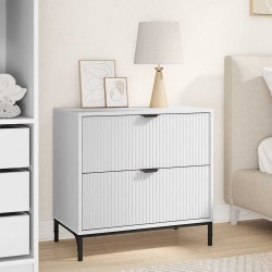 Sonata H Нощно шкафче с чекмедже Бяло 63.5 x 36 x 61 см Инженерно дърво - Noptiere