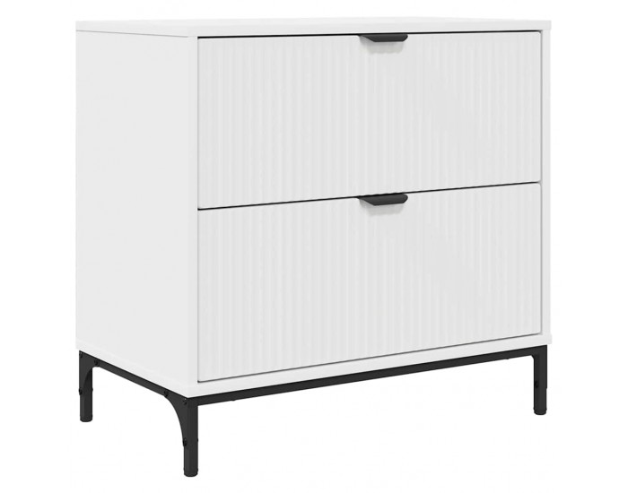 Sonata H Нощно шкафче с чекмедже Бяло 63.5 x 36 x 61 см Инженерно дърво