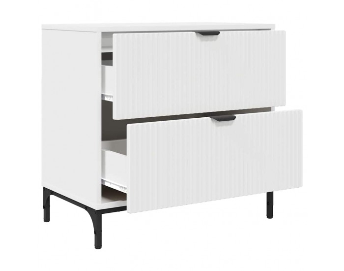 Sonata H Нощно шкафче с чекмедже Бяло 63.5 x 36 x 61 см Инженерно дърво