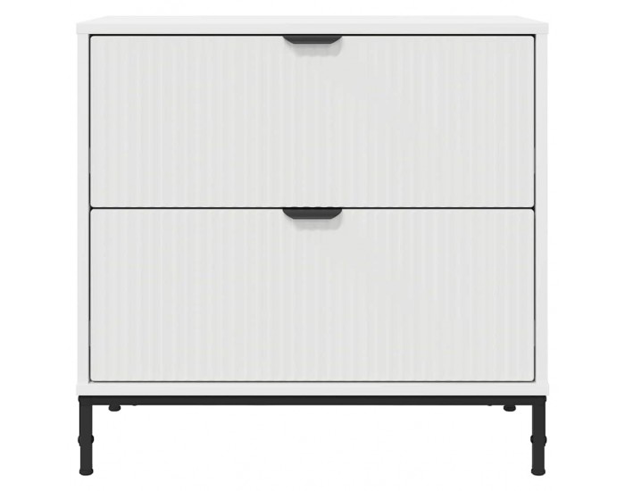 Sonata H Нощно шкафче с чекмедже Бяло 63.5 x 36 x 61 см Инженерно дърво