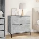 Sonata H Нощно шкафче Бетонно сиво 63.5 x 36 x 61 см Инженерно дърво