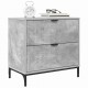 Sonata H Нощно шкафче Бетонно сиво 63.5 x 36 x 61 см Инженерно дърво