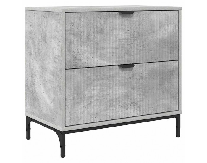 Sonata H Нощно шкафче Бетонно сиво 63.5 x 36 x 61 см Инженерно дърво