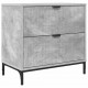 Sonata H Нощно шкафче Бетонно сиво 63.5 x 36 x 61 см Инженерно дърво