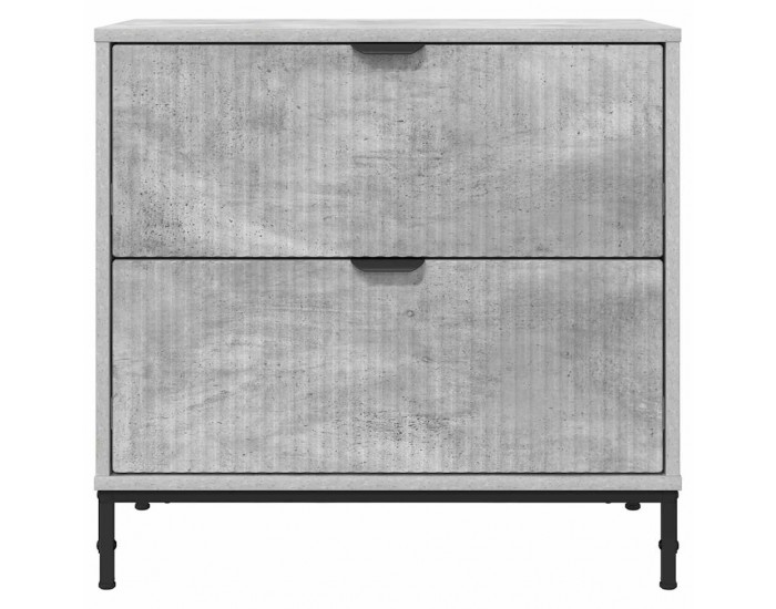 Sonata H Нощно шкафче Бетонно сиво 63.5 x 36 x 61 см Инженерно дърво