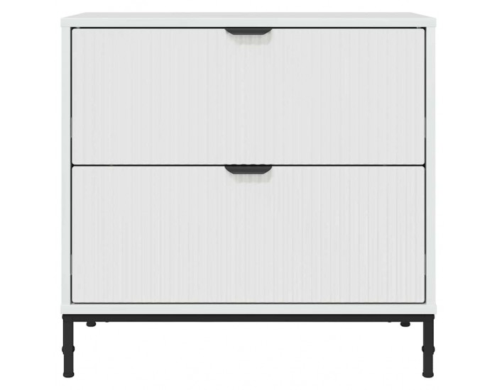 Sonata H Нощно шкафче с чекмедже Бяло Със Силен Гланц 63.5 x 36 x 61 см