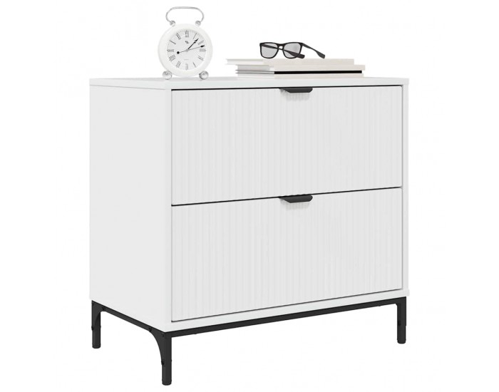 Sonata H Нощно шкафче с чекмедже Бяло Със Силен Гланц 63.5 x 36 x 61 см