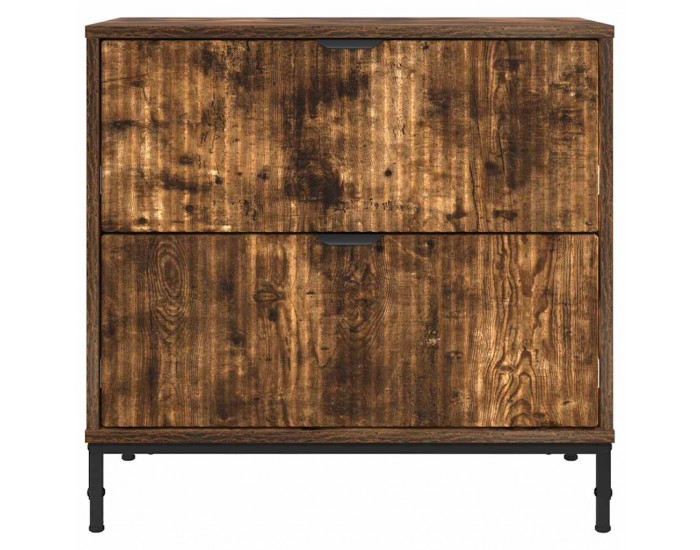 Sonata H Нощно шкафче Опушен дъб 63.5 x 36 x 61 см Инженерно дърво