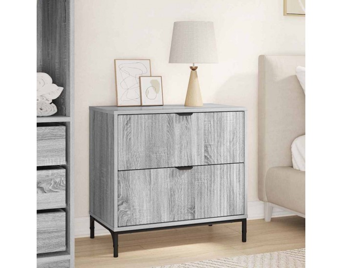 Sonata H Нощно шкафче Сив сонома 63.5 x 36 x 61 см Инженерно дърво