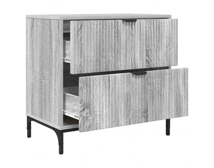 Sonata H Нощно шкафче Сив сонома 63.5 x 36 x 61 см Инженерно дърво