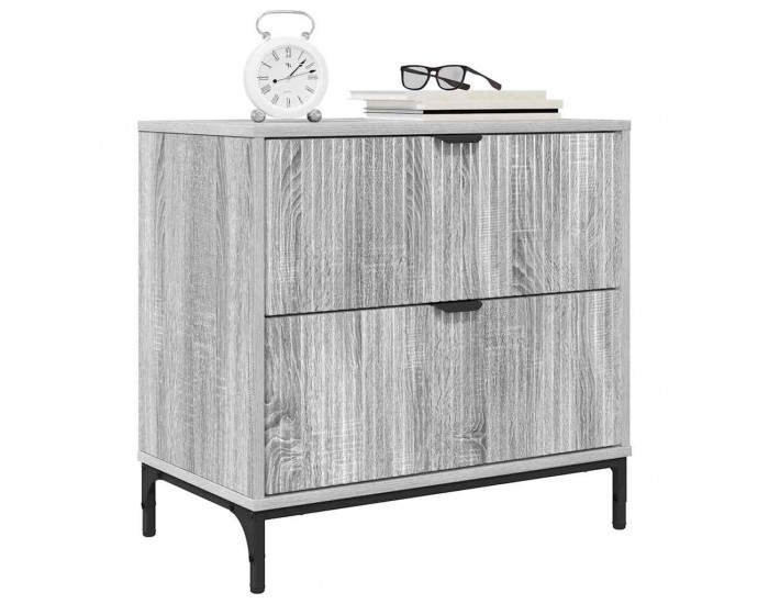 Sonata H Нощно шкафче Сив сонома 63.5 x 36 x 61 см Инженерно дърво