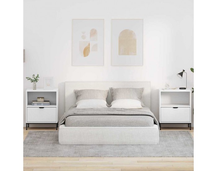 Sonata H Нощни маси 2 pcs Бяло 49 x 36 x 61 см Инженерно дърво