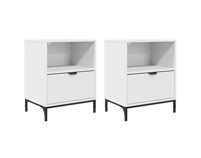 Sonata H Нощни маси 2 pcs Бяло 49 x 36 x 61 см Инженерно дърво