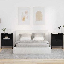 Sonata H Нощни маси 2 pcs Черно 49 x 36 x 61 см Инженерно дърво - Noptiere