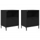 Sonata H Нощни маси 2 pcs Черно 49 x 36 x 61 см Инженерно дърво