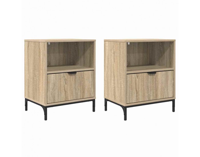 Sonata H Нощни маси 2 pcs дъб сонома 49 x 36 x 61 см Инженерно дърво