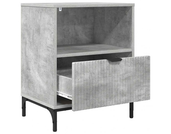 Sonata H Нощни маси 2 pcs Бетонно сиво 49 x 36 x 61 см Инженерно дърво