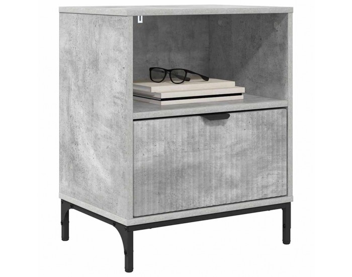 Sonata H Нощни маси 2 pcs Бетонно сиво 49 x 36 x 61 см Инженерно дърво